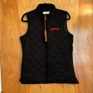 Weatherproof Black Quilted Vest with Full Zipper